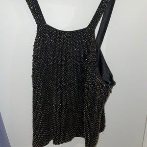 Parker Black Beaded Top Size S